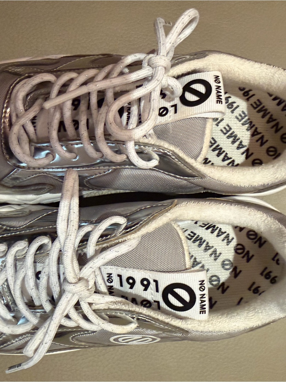No Name 1991 Silver Metallic Women's Sneakers
